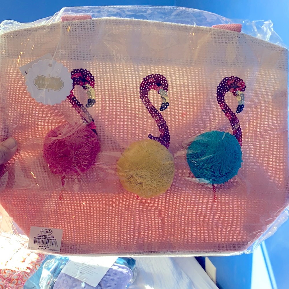 Mud Pie Flaming Sequin Bag for Pool or Beach